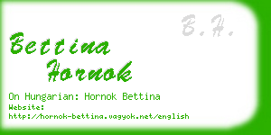 bettina hornok business card